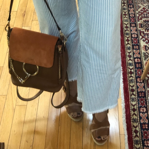 Michael Kors Giovanna tan leather wedge sandals - Picture 8 of 8